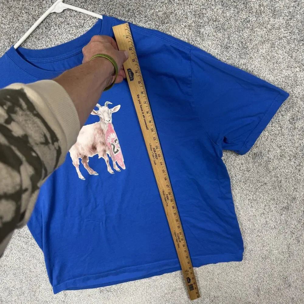 Jordan Shirt Mens 2XL Blue Goat 23 Michael Graphic Basketball Streetwear Tee